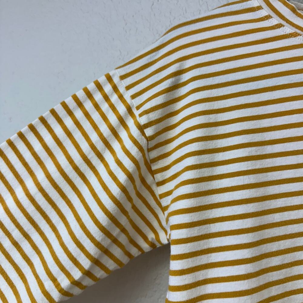 A.Y.R. The French Fry Long Sleeve Striped Boxy Top Yellow White Size XS - Picture 5 of 7